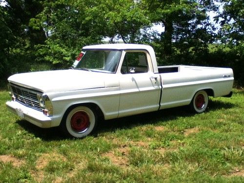 F 100,ford truck lowered, smoothed, whitewalls, white, custom,  air, ranger,