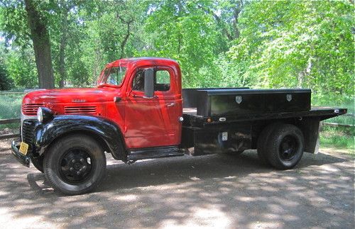 Rare 1947 dodge industrial dump bed truck *video*