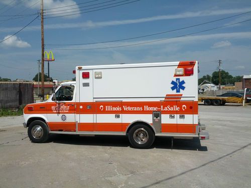 1991 ford e-350 diesel ambulance mobile work truck great shape 43,000 miles