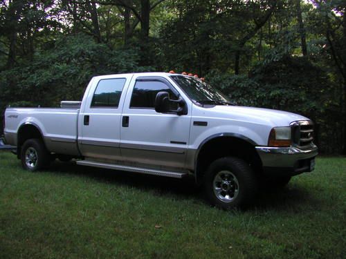 Ford f350 lariat super duty 7.3 diesel crew cab long bed pickup truck 4x4  nice!