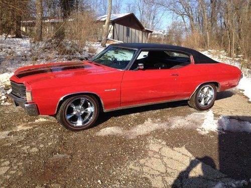 1972 red chevelle ss tribute. strong running 350. ss badging f&amp;r &amp; ss striping