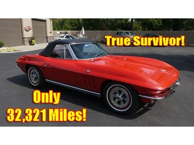 Original 1965 corvette convertible only 32,321 miles 327 ci 250 hp v8 3 speed