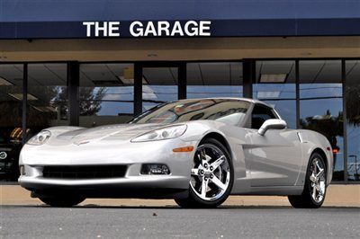 2007 chevrolet corvette 400hp 6.0l v8,machine silver/ebony leath,1-owner,only 5k