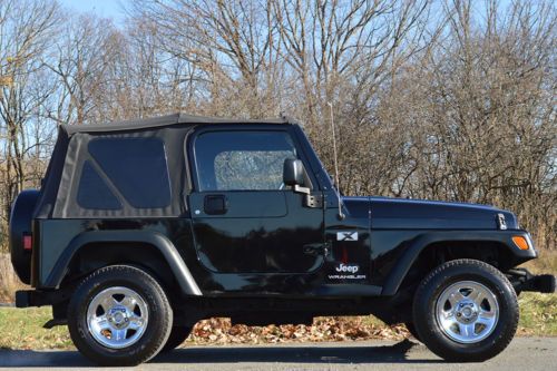 2006 jeep wrangler x 4x4 4.0l 6-speed a/c cd no rust clean carfax only 79k!