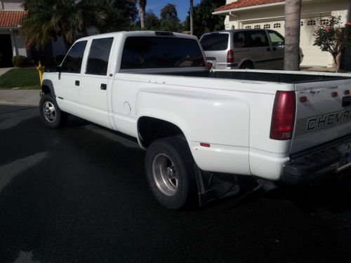 Chevy pick up 3500 4 door long bed a/c 4wd no reserve clean truck &amp; title cruise