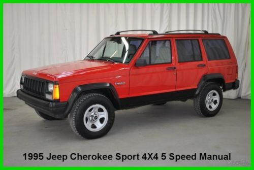 1995 jeep cherokee sport 5 speed manual 4x4 only 95k no reserve