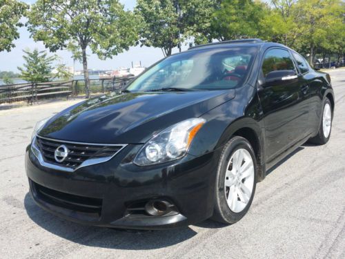 2010 nissan altima s coupe 2-door  red leather fully loaded salvage no reserve