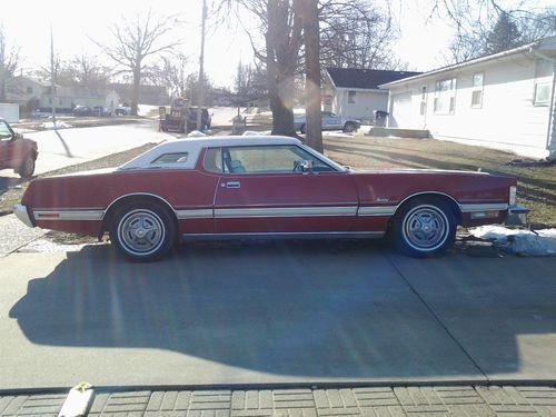 Rare cherokee red 1973 ford thunderbird 429 7.0l with 50,983 original miles