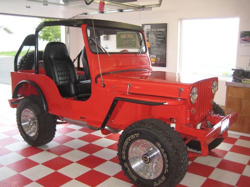 1952 jeep cj-3a very clean, with buick v6 engine, off road special, restored.