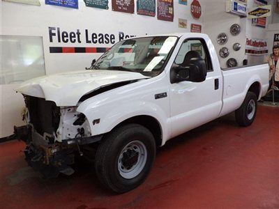 No reserve 2001 ford super duty f-250 xl, "as is w/ damage" 1ownr off corp lease