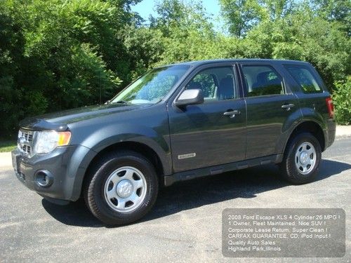 2008 ford escape 1 owner corporate lease cd/ipod input 4 cylinder new tires !