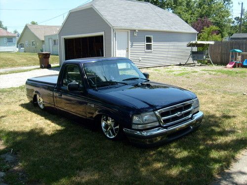 1998 ford ranger custom lowered bagged and body dropped mini truck with air ride