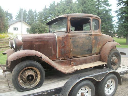 1931 ford model a coupe stored 33 year barn find 2 owners hot rat rod with title