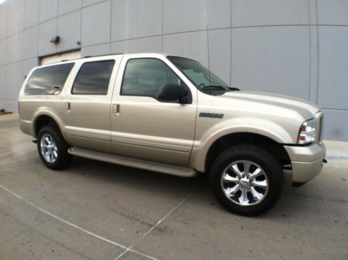 2005 ford excursion limited / 4x4 / v10 leather / custom wheels / low miles