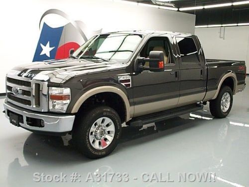 2008 ford f-250 lariat crew cab diesel 4x4 leather 50k texas direct auto
