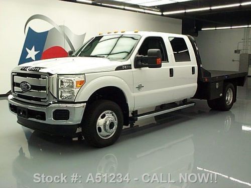 2013 ford f-350 crew 4x4 diesel dually flatbed tow 18k texas direct auto