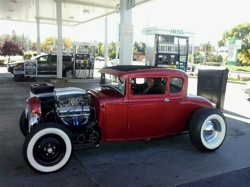 1930 firethorn red model a coupe street rod hot rod rat rod