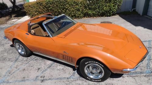 1972 chevrolet corvette 4 speed factory a/c ontario oragnge t tops