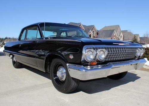 1963 biscayne 348 4 speed black frame off restored