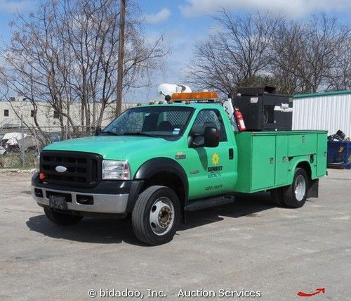 2006 ford f450 xl service utility truck pickup compressor generator lube bidadoo