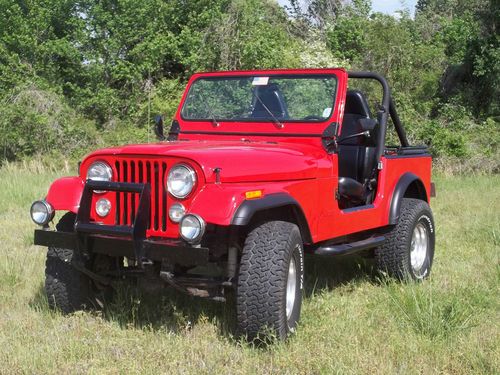 1982 jeep red cj7 beautifully restored, in line 6, 4 speed manual