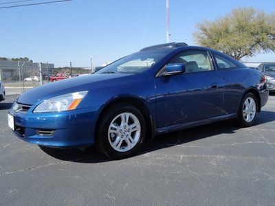 Ex coupe leather 2.4l moonroof one owner clean car fax 9 service records blue