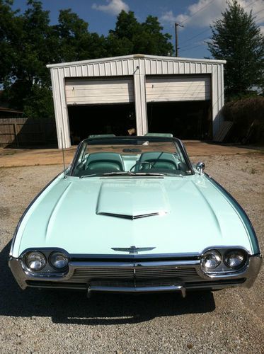 1961t-bird convertible 390 engine mint green 67,971 miles own car nearly 30years