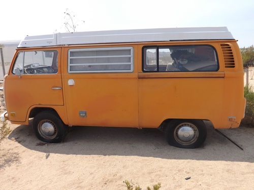 Orange, volkswagen, used, camper, bus 1975