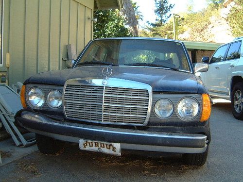 1977 mercedes 240d navy blue selling for parts
