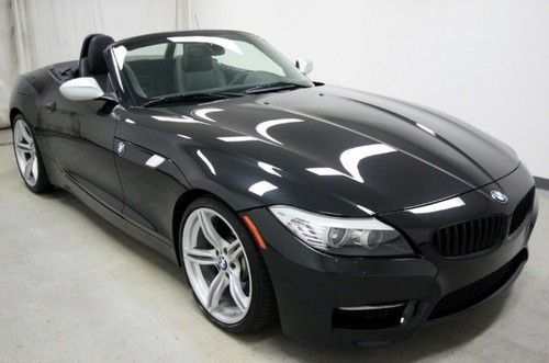 Black bmw z4 sdrive 35is v6 turbo auto convertible coupe leather clean carfax