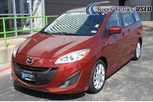 2012 mazda5 touring 2.5l sunroof 6 passenger certified pre owned cpo auto red