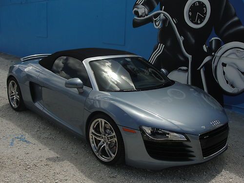 2012 audi r8 convertible / spyder (factory warranty) polished 19'' forged wheels