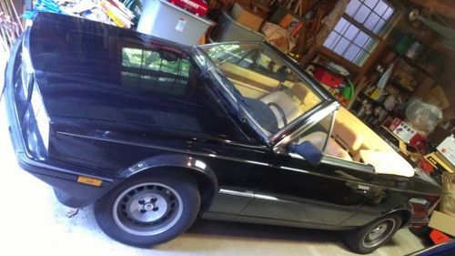 1986 maserati zagato biturbo spyder 2 door convertible car black tan leather