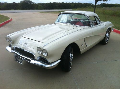 1962 chevrolet corvette convertible-2 spd auto-327-2 tops-numbers matching-46k