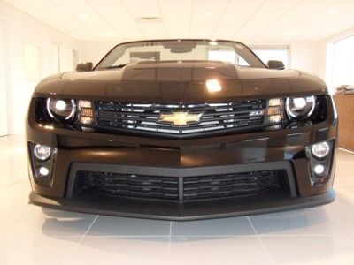 Chevy black zl1  manual convertible 6.2l back-up camera supercharged we finance