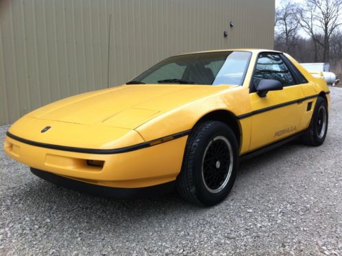 1988 pontiac fiero formula v6 5 speed yellow super rare! clean!