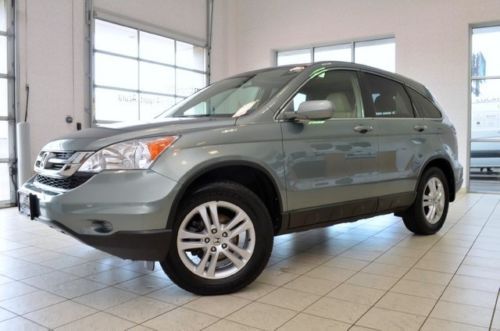 New tires! opal sage metallic cr-v ex-l awd, non-smoking, leather, sunroof 6 cd
