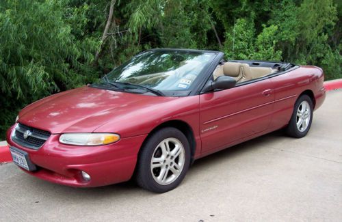 1997 chrysler sebring jxi convertible red low miles loaded power everything runs