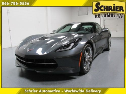 14 chevy corvette stingray z51 3lt gray rwd automatic dual roof heads up display