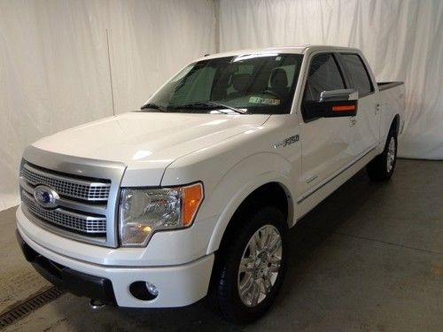 11 ford f-150 platinum crew cab rear cam heated ac leather seats 19k ecoboost