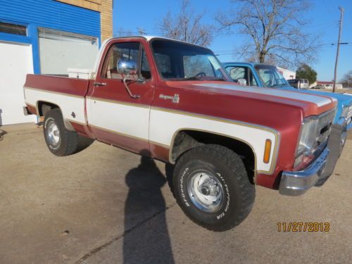 1977 chevy cheyenne 1/2 ton 4x4 short wide bed pick up