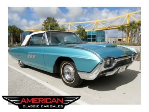 1963 ford thunderbird convrtible with roadster tonneau restored show quality! fl