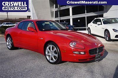 Maserati coupe red rosso ferrari v8 one owner low miles automatic paddle shifter