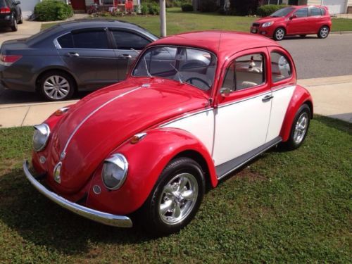 Vw, bug, beetle, 1962, classic, kaefer, two-tone, beach ride,