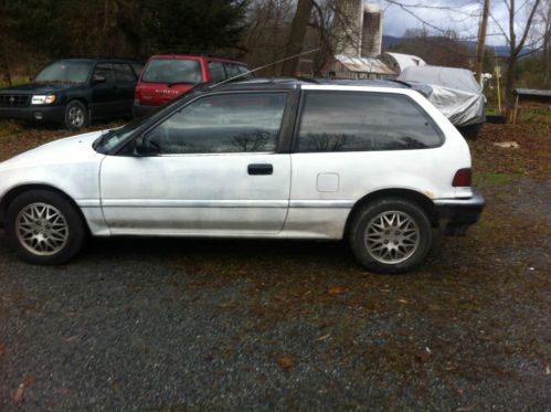 1991 honda civic si, white, vtec swap, headers, roll cage, 2.5&#034; exhaust- more