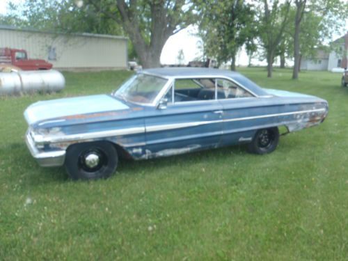 1964 ford galaxie 2 door hardtop 390 4 speed car blue on blue 54 k barn find ia
