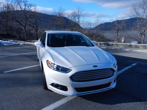 2013 ford fusion hybrid 1177 miles like new luxury package wht platinum, 47 mpg