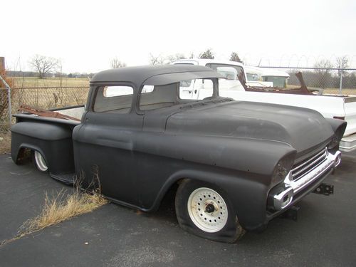 1958 chevrolet apache chopped top project truck- hot rod, rat rod.