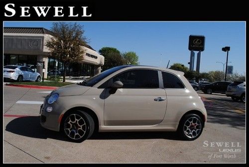 12 fiat 500 sport leather sunroof cd ipod mp3 one owner low miles