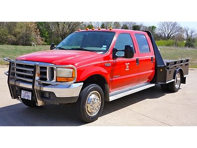 1999 ford f-550 super duty flat bed rare 7.3 diesel only 99k miles tx truck